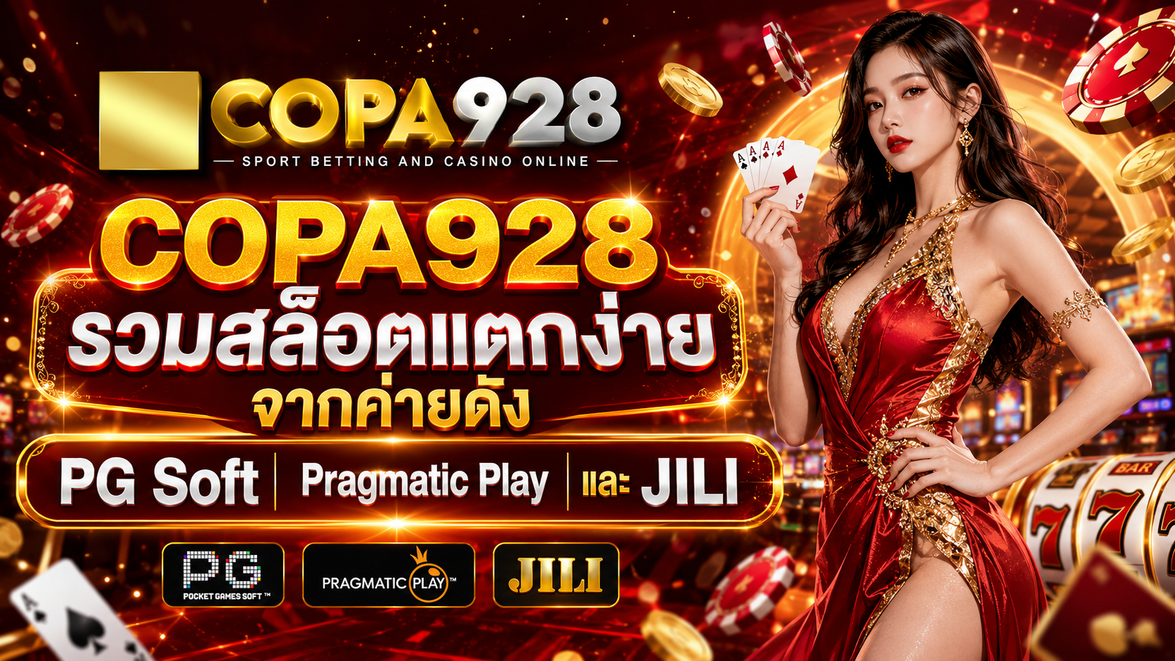 COPA928 รวมสล็อตแตกง่ายจากค่ายดัง PG Soft Pragmatic Play และ JILI