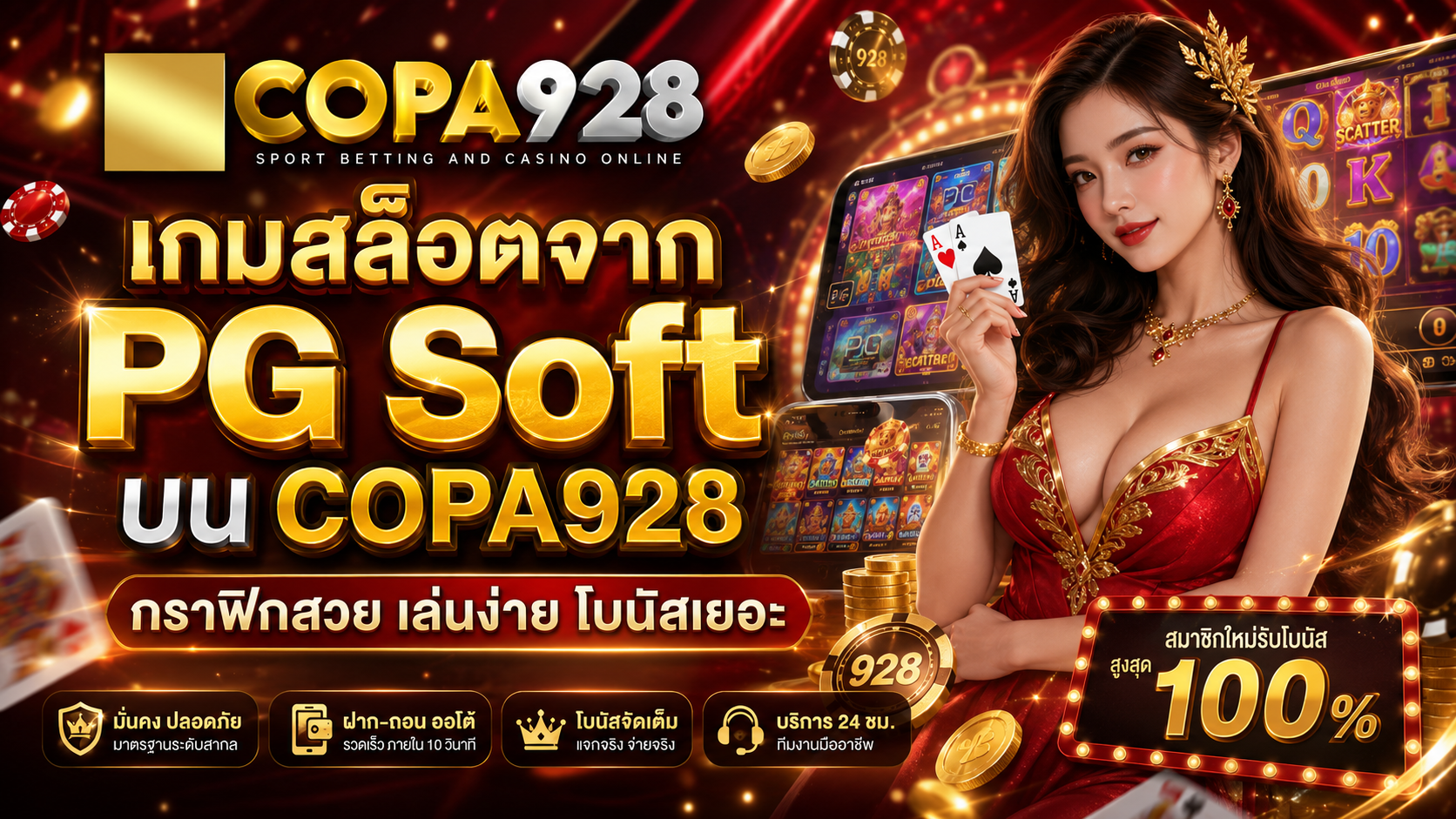 เกมสล็อตจาก PG Soft บน COPA928 กราฟิกสวย เล่นง่าย โบนัสเยอะ